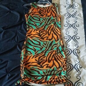 SHEIN Orange Halter Bodycon Dress for Night Out